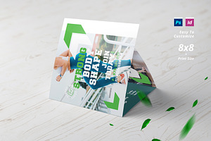 Fitness Square Trifold Brochure, a Brochure Template by Designsoul14