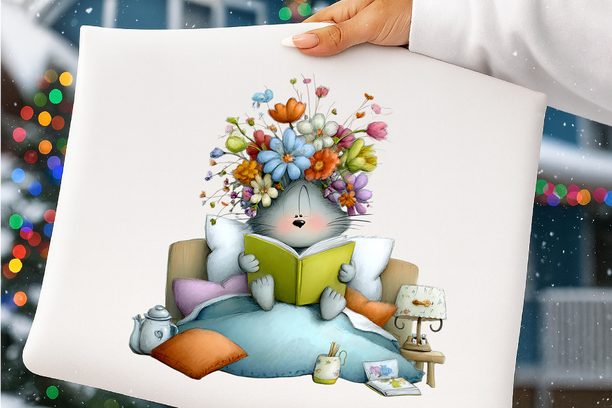 Flower Cats Clipart, an Illustration by SinaCreation (Photo 6 of 7)