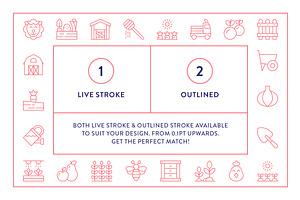 Farm Line Icons