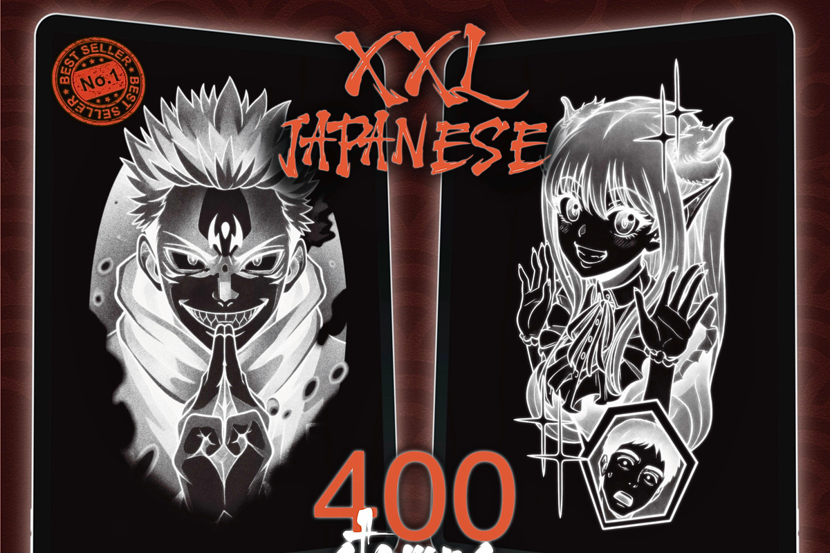 XXL Japanese Tattoo Procreate Bundle, a Brush Add-On by ProcreateInk (Photo 7 of 10)