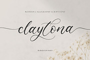Claytona - Modern Calligraphy Script, a Script Font by Balpirick Studio (Thumbnail 1 of 7)