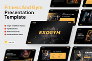 Exogym Fitness And Gym Google Slide, a Presentation Template by SquidPixey (Thumbnail 1 of 6)
