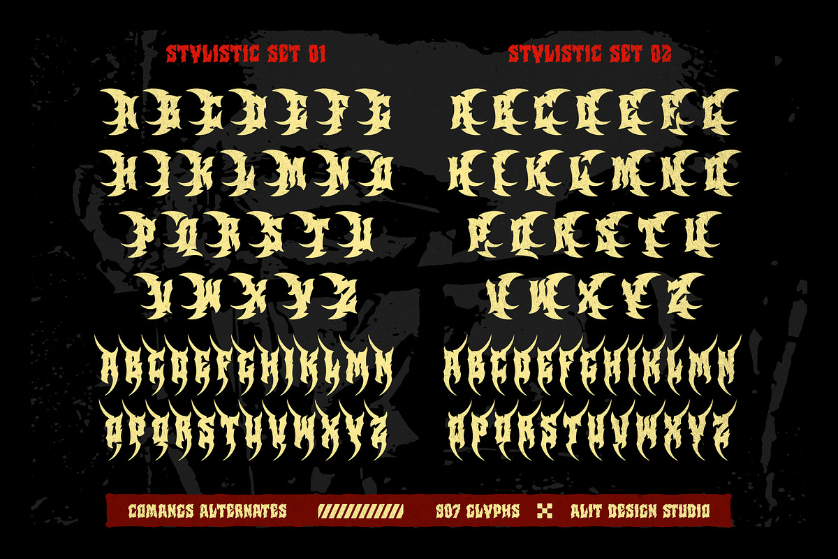 Comangs Typeface, a Blackletter Font by alit design (Photo 8 of 20)