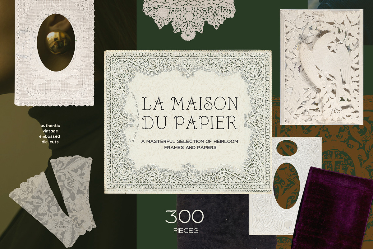 Emboss Lace Frames & Vintage Paper, an Object Graphic by Laras Wonderland (Photo 1 of 21)