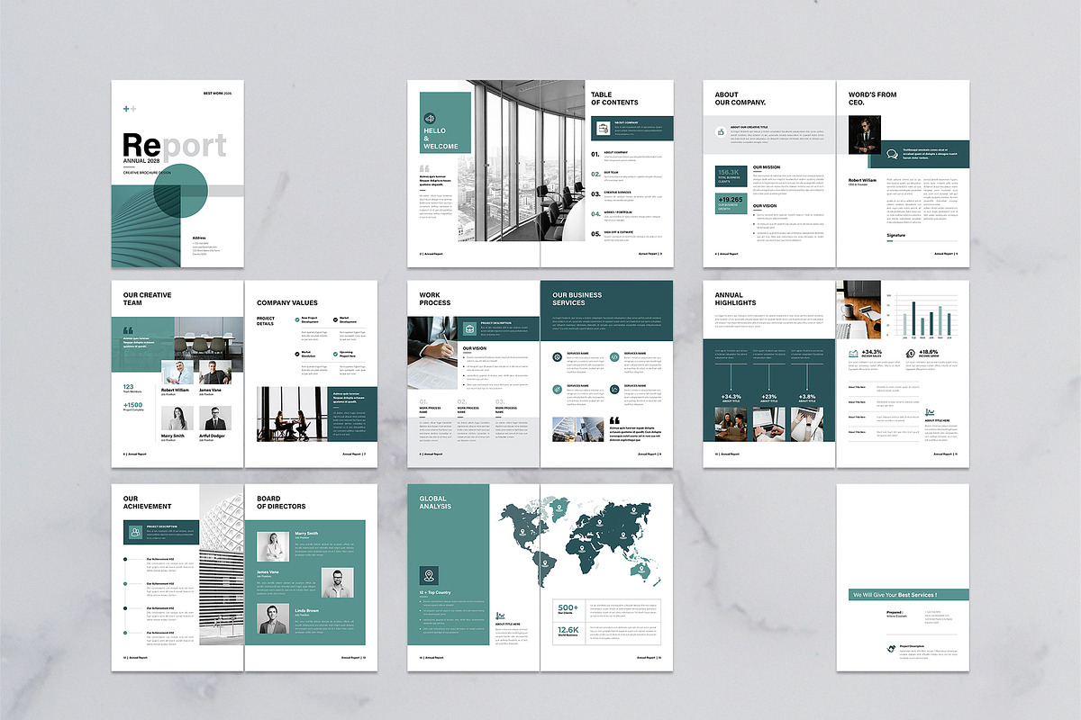Annual Report Template, a Brochure Template by NorthPeak (Photo 9 of 9)