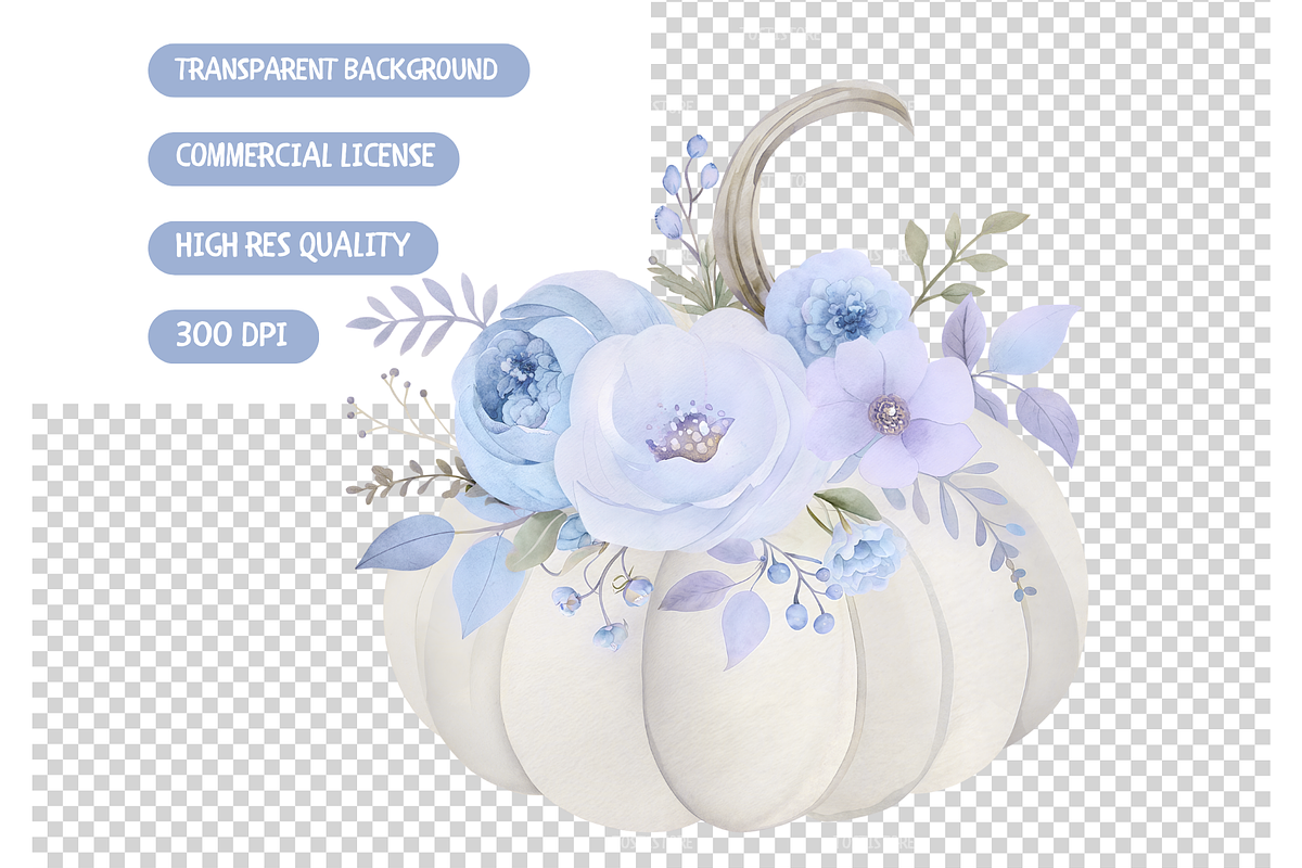 Pumpkin Bouquets PNG Bundle, an Illustration by TatiMockup (Photo 4 of 4)