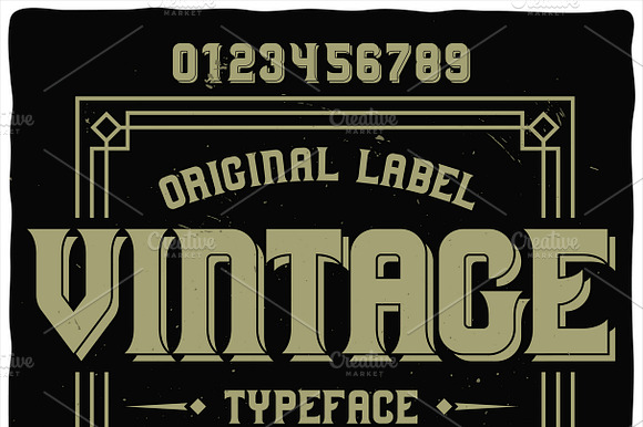 Label Typeface Named Vintage