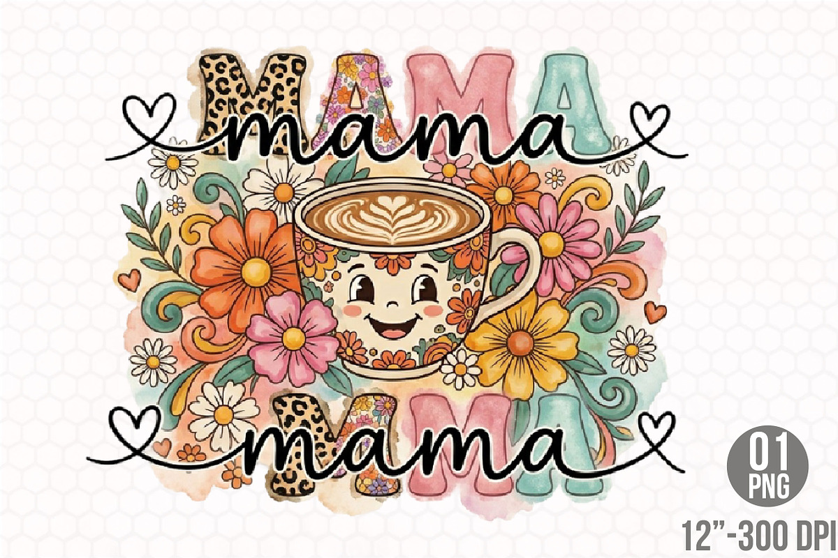 Mama Floral PNG, a Seasonal Illustration by Designking (Photo 1 of 4)