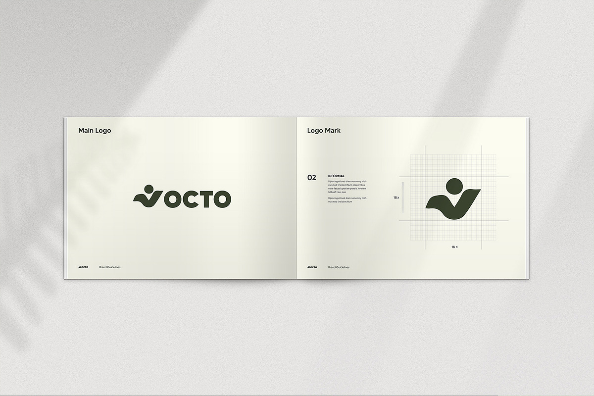 OCTO · Brand Guidelines | CANVA, a Brochure Template by KreateTribe (Photo 5 of 14)