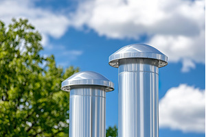 Rooftop ventilation exhausts enhance, an Industrial Photo by Lermont51