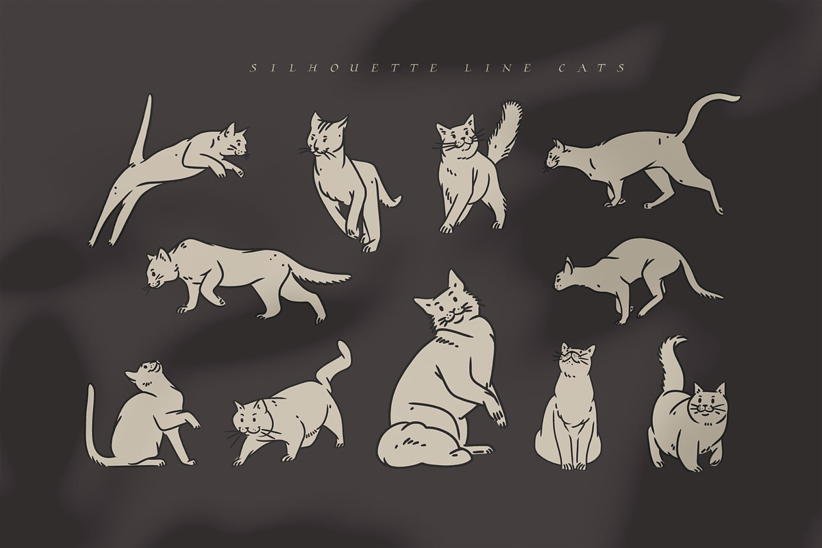 Cute cats set, an Animal Illustration by Anastasy_helter (Photo 4 of 7)