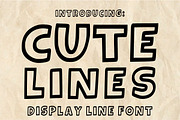 Cute Lines, a Handwritten Font by Fourteen Letter (Thumbnail 1 of 6)