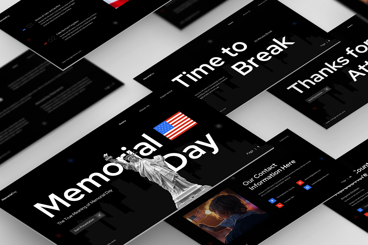 Memorial Day Presentation, a Presentation Template by Annora Studio (Photo 6 of 7)