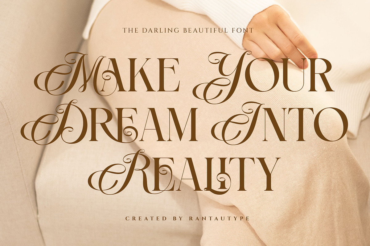 The Darling Beautiful Hybrid Serif, a Serif Font by RantautypeStudio (Photo 2 of 19)