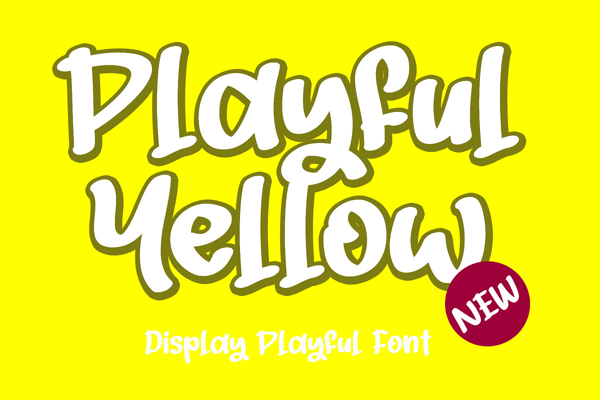 Playful Yellow, a Script Font by Letterafa Studio (Photo 1 of 7)