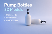 Realistic Pump Bottles 3D Model, an Object 3D Model by Casa Mandarina (Thumbnail 1 of 4)