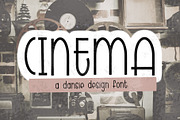 CINEMA - regular + outline, a Sans Serif Font by Dansie Design (Thumbnail 1 of 8)