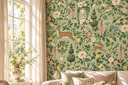 Enchanted Garden Seamless Wallpaper, a Wallpaper Graphic by by creative paper (Thumbnail 8 of 15)