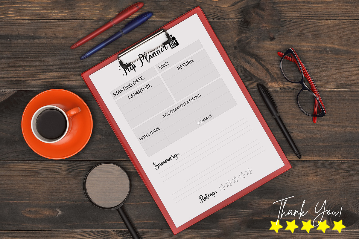 Travel Bucket List Planner, a Stationery Template by Hurairagraphics (Photo 6 of 6)