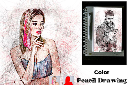 Color Pencil Drawing Ps Action