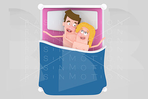 Young love couple in bed
