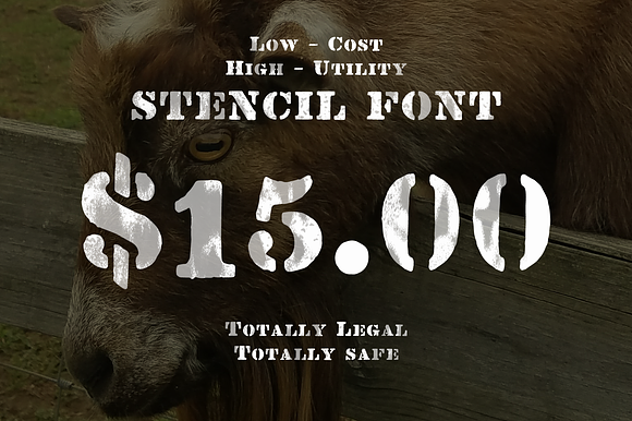 Vintage Stencil Font from the 1950s preview 6