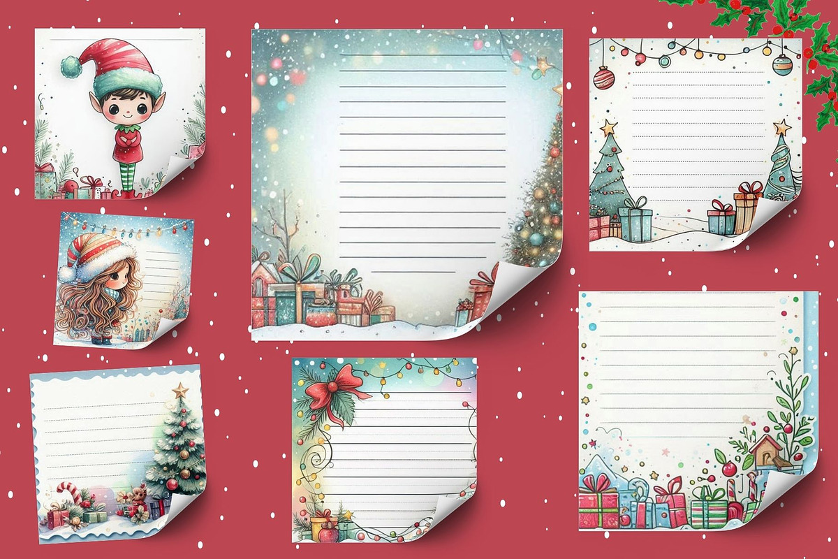 Whimsical Christmas Notepads, a Stationery Template by Traveling Designer (Photo 4 of 4)