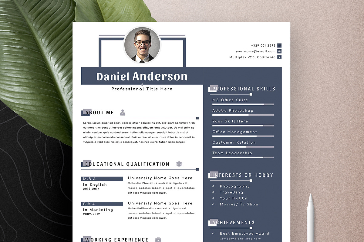 Resume Cv Template Word Apple Pages, a Resume Template by Tbunny (Photo 5 of 6)