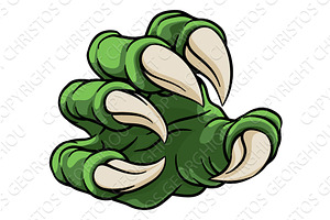 Monster Claw Dinosaur Dragon Cartoon, an Illustration by Christos Georghiou