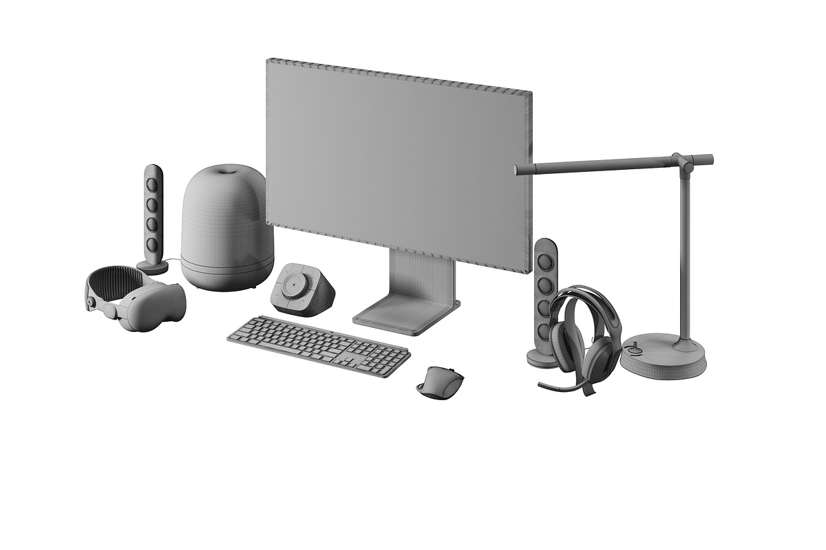 Workplace pc set 003, an Object 3D Model by Archidizer (Photo 9 of 10)