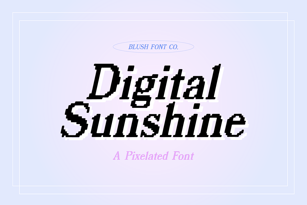 DIGITAL SUNSHINE Pixelated Font, a Font by Blush Font Co. (Photo 1 of 5)