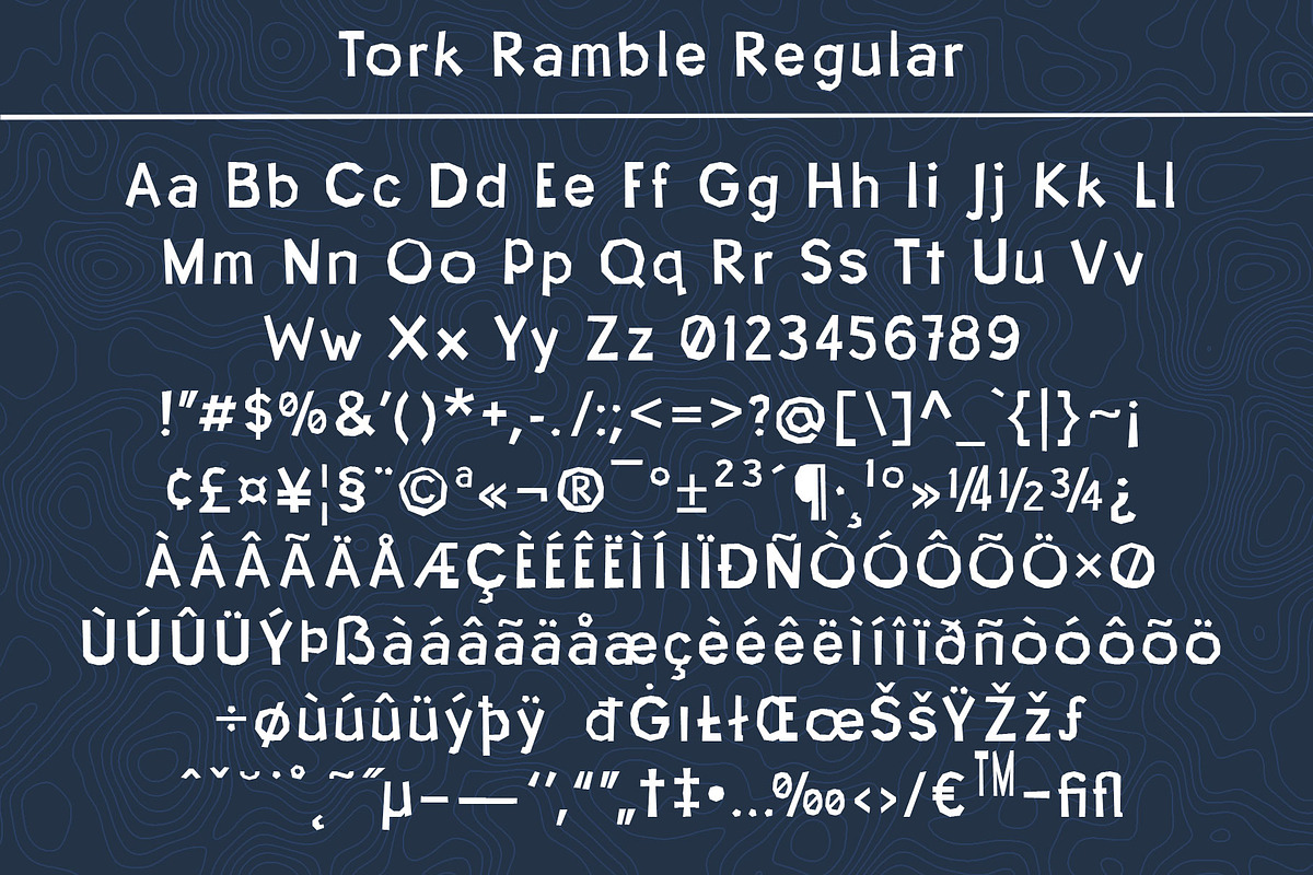 Tork Ramble, a Sans Serif Font by Little Boat Studio (Photo 2 of 5)