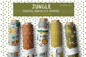 Jungle Clipart & Paper Set