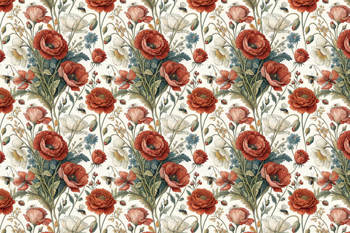 Seamless Pattern Set Meadow Motifs, a Pattern Graphic by Designs by Helen Trupak (Photo 3 of 8)