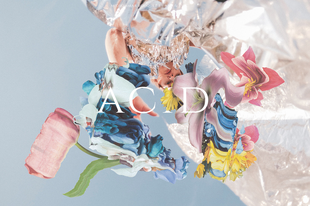 Psychedelic Indie Floral Collage, an Object Graphic by ana & yvy (Photo 4 of 16)