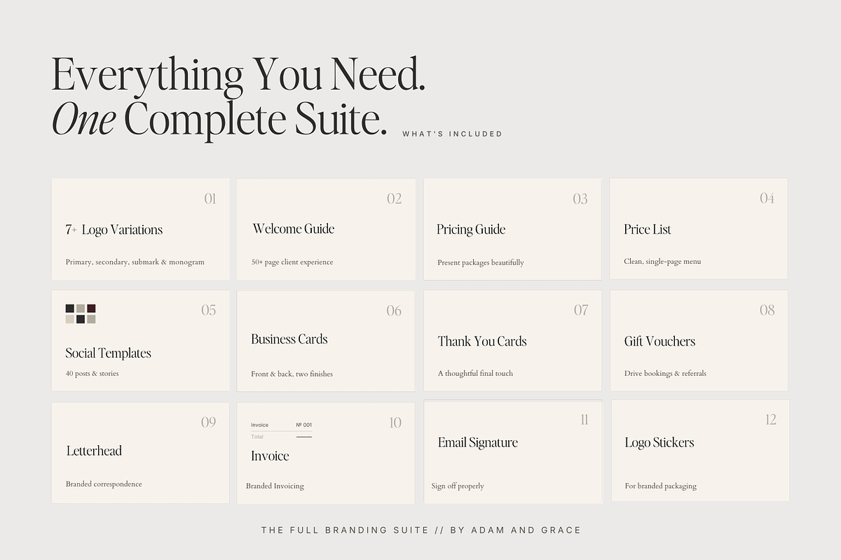 Wedding Photography Branding Kit, a Marketing Template by Adam and Grace (Photo 2 of 16)