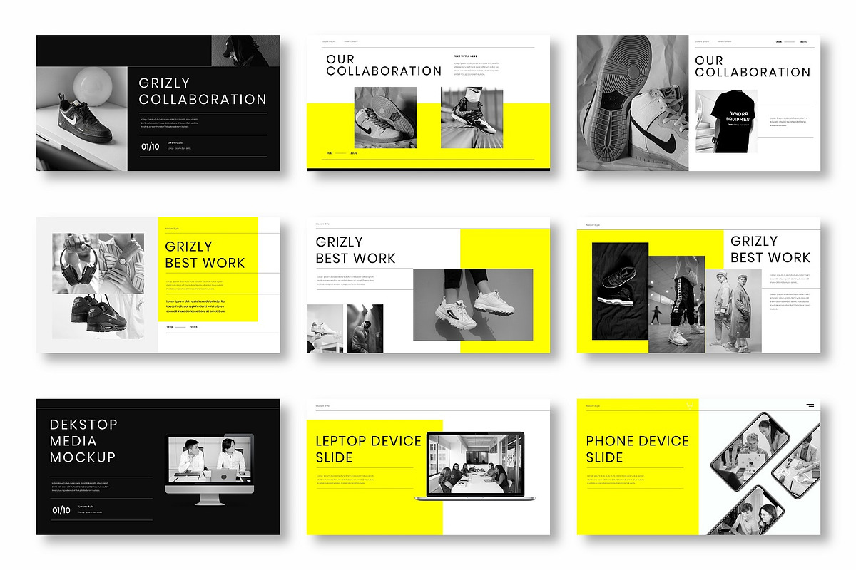 Grizly – Business PowerPoint Templat, a Presentation Template by Dens Creative Studio (Photo 4 of 6)