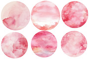 Blush Pink Watercolor Circles, an Illustration by Designworld (Thumbnail 4 of 7)