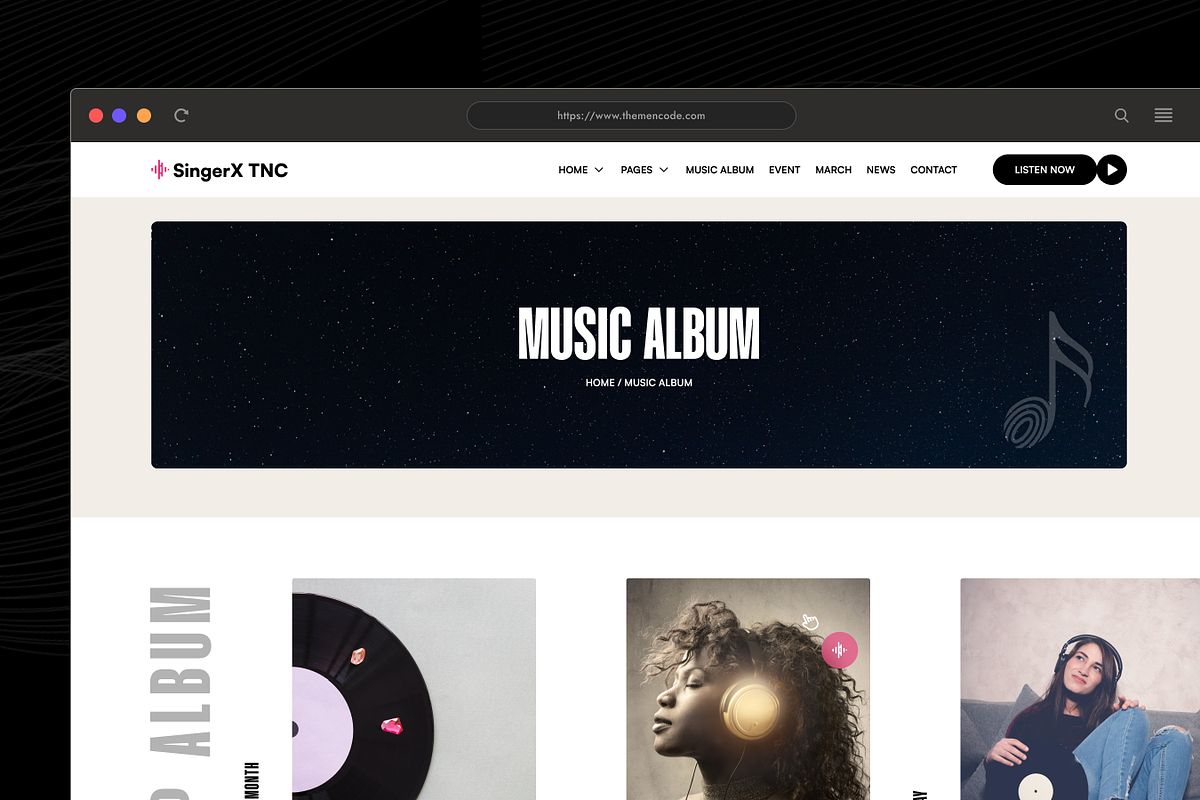 SingerX TNC - Singer Portfolio Site preview 4