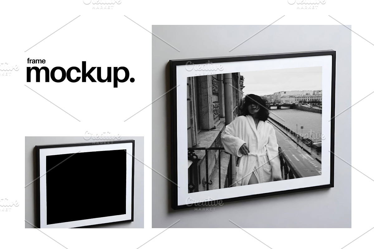 Frame Mockup #96, Black Square Frame, a Print Template by Kzara Visual Concepts
