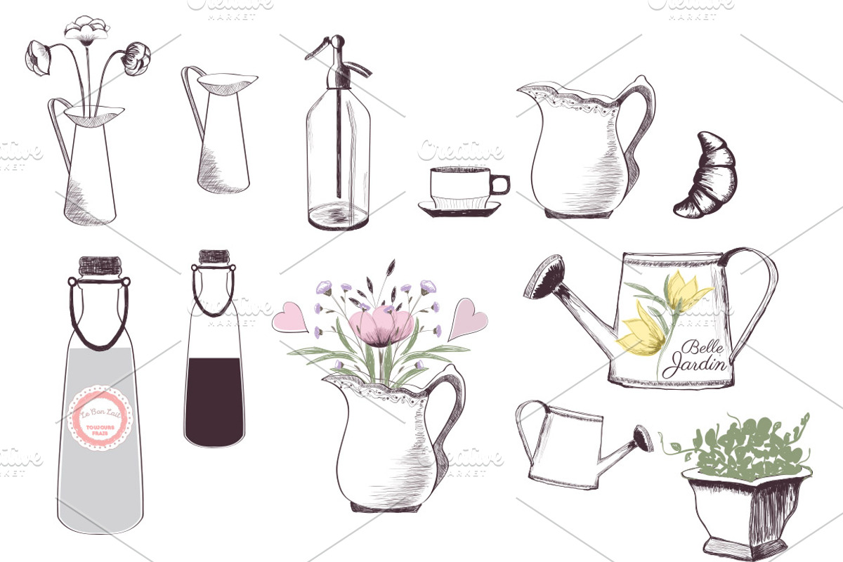 Romantic Vintage Sketches, an Illustration by Friendly Label (Photo 3 of 5)