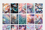 Mermaidcore iridescence textures, a Background Graphic by SunnyAfternoons (Thumbnail 4 of 6)