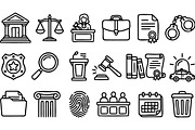 Legal Law Icon Clipart Set, an Illustration by designvectx (Thumbnail 2 of 3)