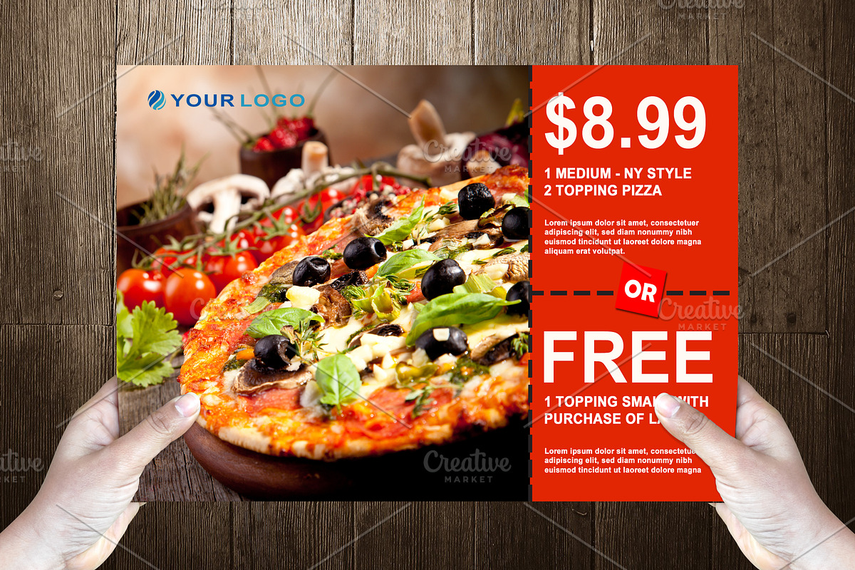 Restaurant Post Card Template, a Card Template by Dueza.Com