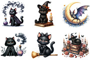 Vintage Halloween Cats and Bats, an Illustration by DreamArtGraphic (Thumbnail 3 of 4)