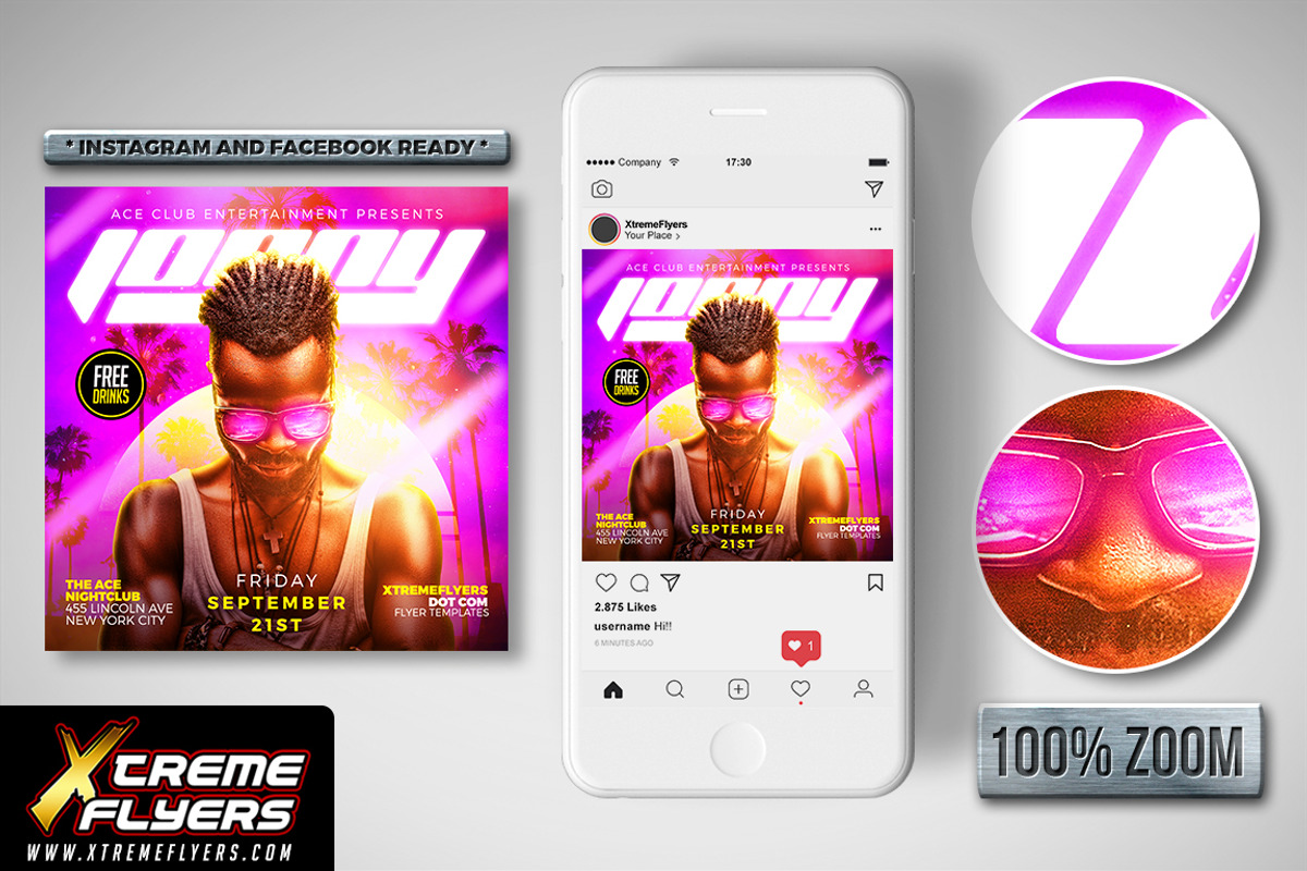 DJ Artist Flyer Template, a Flyer Template by XtremeFlyers (Photo 2 of 2)