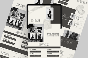Portfolio Canva Website Template, a Landing Page Template by Anna Design Studio