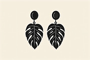Leaf Earring Silhouette Bundle, an Object Graphic by Creativeshirt (Thumbnail 4 of 16)