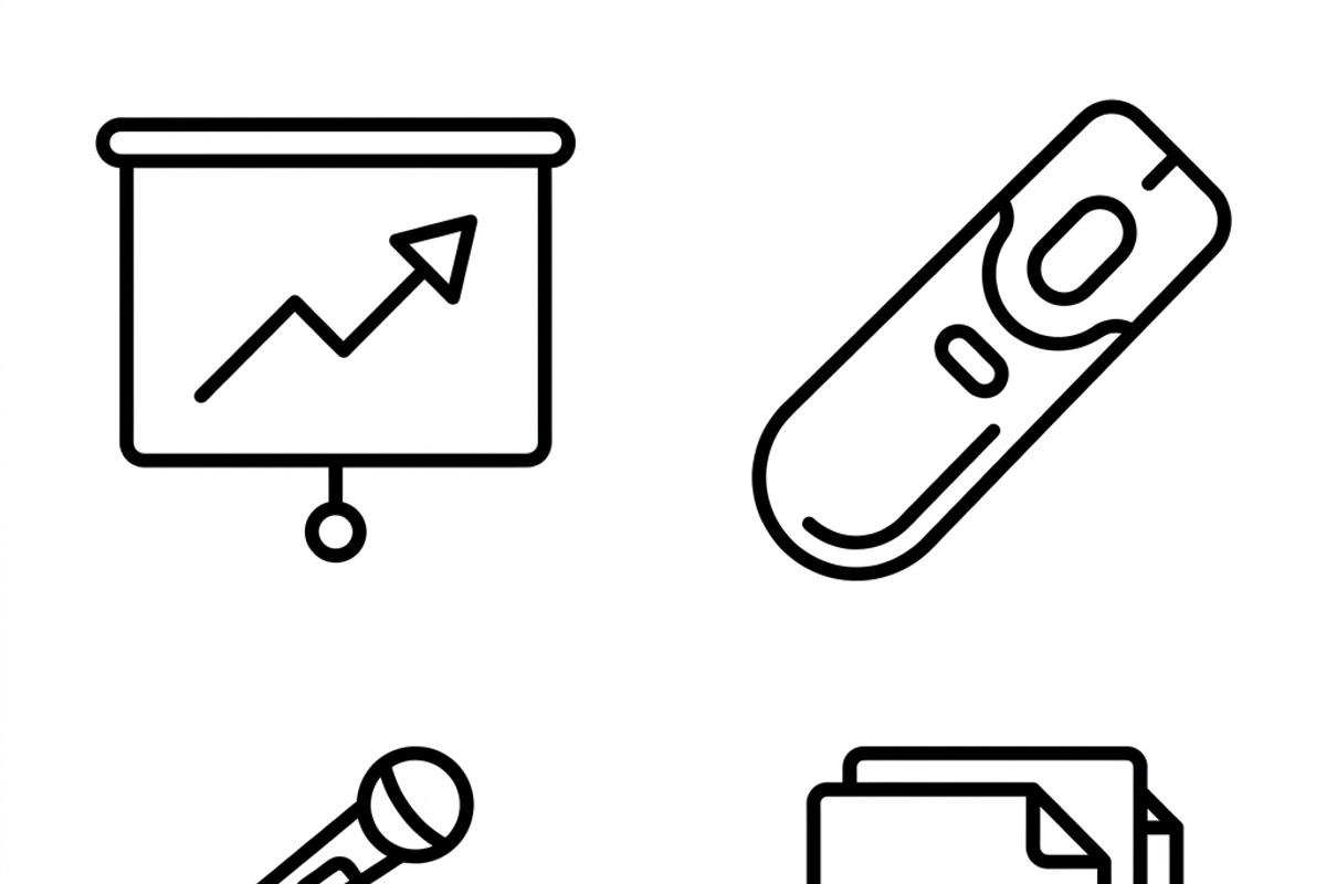 44 Business Presentation Icons, an Outline Icon by adenpinkstore (Photo 13 of 14)
