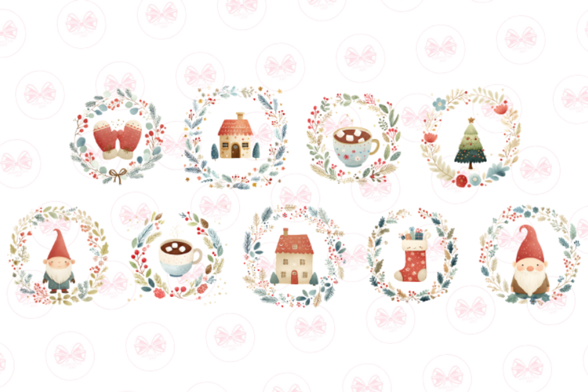 Christmas Wreath Illustrations Clipa, an Illustration by Markicha Art (Photo 3 of 6)